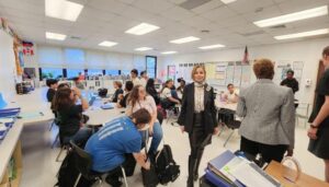 Visite d'une classe de Francais